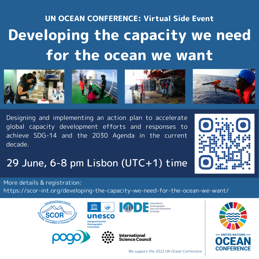 Join us at the UN Ocean Conference Side Event Developing the capacity